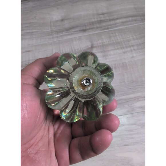 Pottery Barn Kids Round GREEN COLOR Mercury Glass Curtain Rod Finial - Picture 6 of 7